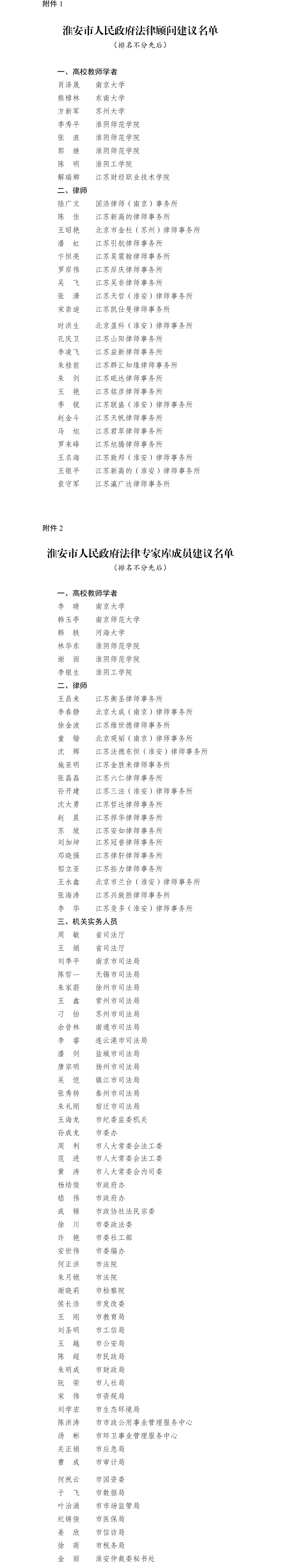 9.18淮安市人民政府法律顾问、法律专家库成员建议名单公示_00.png